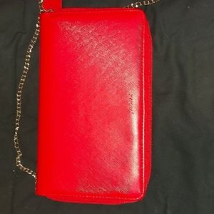 Filofax Saffiano Compact Zip Organizer Poppy Red